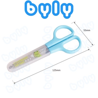 [Ship hỏa tốc] Kéo thủ công (chọn màu) có nắp đậy an toàn dài 121mm DELI 6021 - ByLy Store