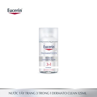 ✅【CHÍNH HÃNG】 Nước tẩy trang dịu nhẹ cho da nhạy cảm Eucerin Dermato Clean Micellar Cleansing Fluid 3 in 1 125ml - 69714