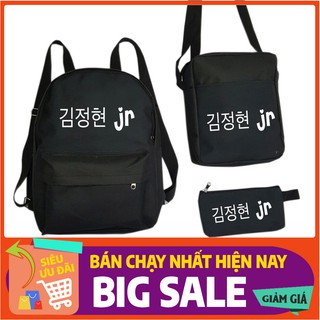 FREESHIP 50K_[HCM][COMBO 3 MÓN] Balo kèm tú ví in chữ Jr thời trang S544