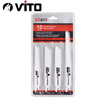 Bộ 10 Lưỡi Cưa Kiếm Đa Năng Cưa Gỗ Và Kim Loại Mềm VITO