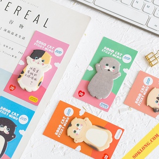 Tập 30 giấy note ghi chú hình Mèo, giấy ghi chú dễ thương trang trí Planner, sổ, lịch