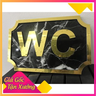 Bảng Alu gương vàng WC siêu chống nước