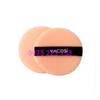 Bông Phấn Khô Tròn Nhỏ Vacosi BP01 Small Round Puff gói 2 cái