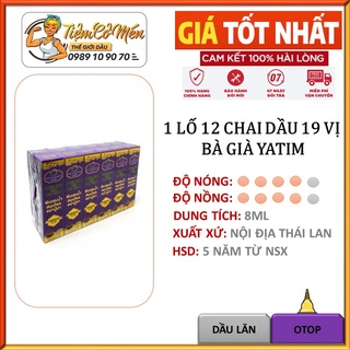 1 Lố 12 Chai Dầu Lăn 19 Vị Thảo Dược Premium Plus Herbal Liquid Balm Brand - Nội Địa Thái Lan