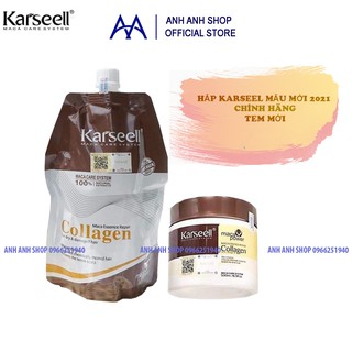 CHÍNH HÃNG - HẤP KARSEELL COLLAGEN 500ML MẪU MỚI 2021 - KEM Ủ TÓC CHÍNH HÃNG SIÊU MỀM MƯỢT