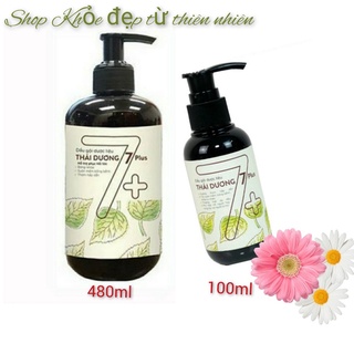 Combo Dầu gội dược liệu Thái Dương 7 plus + 480ml và  100ml - Sao Thái Dương, naturequeenhcm