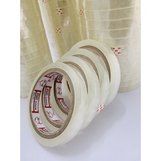 Cuộn băng keo trong gói hàng loại 12mm &amp; 24mm nm5b