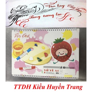 Vở Vẽ Hải Tiến  A4 Giấy Trắng Có Lò Xo Gáy