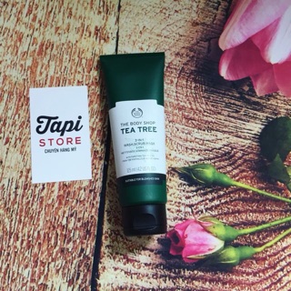 Tuýp 3 trong 1 rửa mặt – tẩy tế bào chết – mặt nạ The Body Shop Tea Tree 3-in-1 Wash.Scrub.Mask