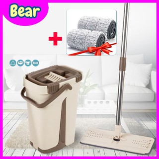 Bộ cây lau nhà tự vắt 360 thùng lau nhà thông minh 2 ngăn tiện lợi