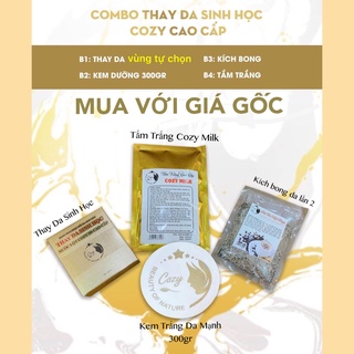 [COMBO trọn bộ] Thay Da Sinh Học - Lột da COZY + Kem Body + Tắm Trắng ... | Gồm 4 sản phẩm (đọc thêm bên dưới mô tả)