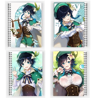 sổ tay venti genshin impact 200 trang a6 giấy kẻ ngang