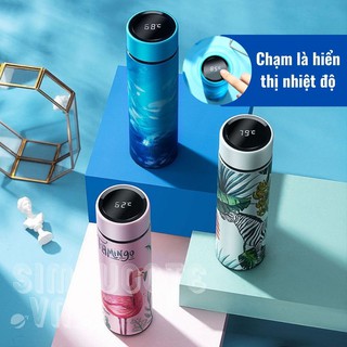 Bình giữ nhiệt hiển thị nhiệt độ hoạ tiết 450ml