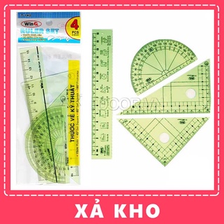 [ARTDOOR] Bộ Thước vẽ kỹ thuật WINQ 4 cây (T140)
