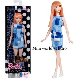 Búp bê Barbie fashionistas da trắng tóc cam chính hãng #60