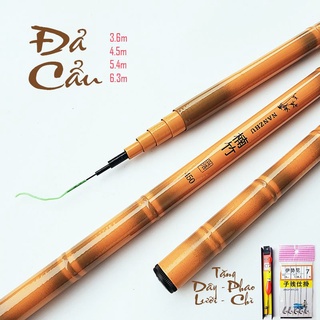 Cần câu đơn 3H Đả Cẩu cần câu tay giá rẻ tặng kèm theo bộ dây và phao câu lưỡi câu CD30