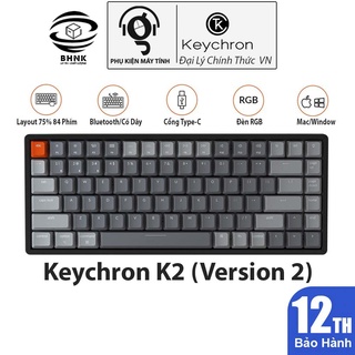 Bàn phím cơ Keychron K2/led RGB - Bluetooth (Version 2)
