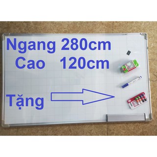 BẢNG TỪ TRẮNG DQ HÀN QUỐC 120 x 280cm TẶNG KÈM NAM CHÂM + bút + LAU BẢNG