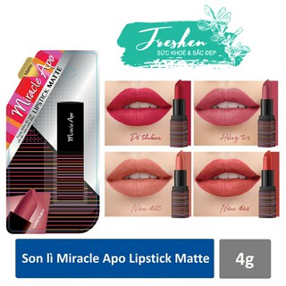 ✅ (CHÍNH HÃNG) Son lì Miracle Apo Lipstick Matte Brownude 4g