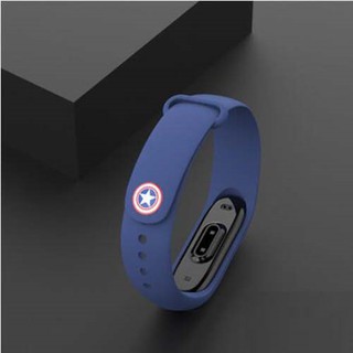 Dây Avengers thay thế Xiaomi miband 3/ miband 4 (Xanh capital)