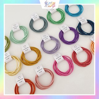 [Mã SKAMCLU8 giảm 10% cho đơn từ 100K] Set 5 dây cột tóc thun màu trơn xinh xắn cho nữ