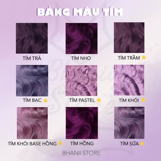 Thuốc nhuộm tóc Tone Màu Tím bhanii store