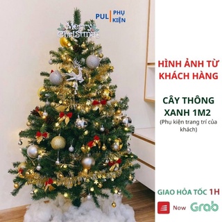 Cây thông noel để bàn mini 1m2 90cm 60cm kèm phụ kiện đẹp trang trí giáng sinh trong nhà phòng ngủ ngoài trời
