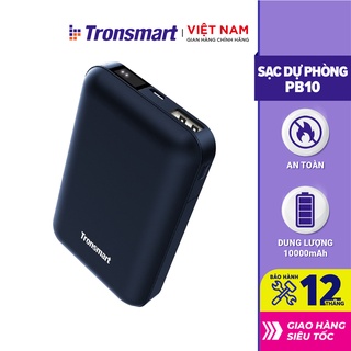 Sạc dự phòng 10000mAh Tronsmart PB10 Sạc nhanh Led hiển thị PIN - Hàng chính hãng - Bảo hành 12 tháng 1 đổi 1