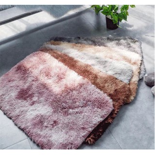 Thảm Chân Lông Xù Loang Siêu Mềm Mịn Đế Chống Trượt Mẫu Mới TaNoSa KT 40x60cm