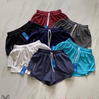 Quần đùi boxer tập gym, chạy bộ, aerobic- quần đùi thể thao 2 lớp- đồ tập gym yoga erobic chạy bộ nữ (Quần đùi 2 lớp)