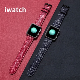 Dây đeo da cá sấu sang trọng cho đồng hồ Apple 38 40 42 44 mm series 6 5 4