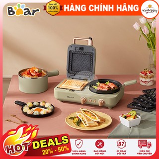 [Hàng chính hãng] Bếp điện đa năng Bear 3 trong 1 loại 1 sandwich Nướng, Chiên, Xào bảo hành 6 tháng