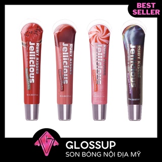 Son bóng có màu siêu đậm dưỡng ẩm môi căng mọng Jellicious RUBY KISS dạng tuýp 15ml