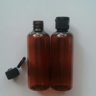 Chai nhựa chiết mỹ phẩm nắp bật nâu 100ml