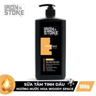 Sữa Tắm Tinh Dầu IRON &amp; STONE Innovation Hương Woody Space 180g - Dành Cho Nam