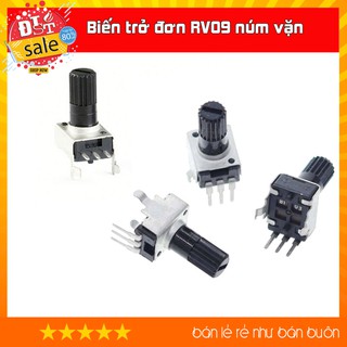 Biến trở đơn RV09 núm vặn chân đứng, chân ngang ✅ [RẺ NHẤT VIỆT NAM]