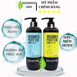 Cặp dầu gội dầu xả dưỡng ẩm DELOFIL phục hồi tóc hư tổn tái tạo cấu trúc tóc |bộ dầu gội xả 800ml * 2