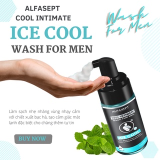 Bọt Vệ Sinh Nam ALFASEPT Intimate Wash For Men Giúp Làm Sạch Nhẹ Nhàng, Khử Mùi, Ngăn Ngừa Nấm Ngứa Lọ 100ml | Lalendi