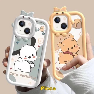 Ốp Điện Thoại Hình Gấu Pooh 3D Cho IPhone 11 14 Plus 6 6S 7 8 Plus XR 13 12 14 Pro Max X XS Max 11Pro Max SE 2020