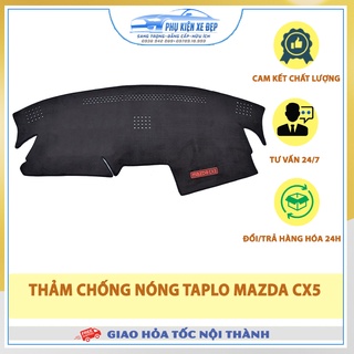 Thảm taplo ô tô lông cừu HÀNG LOẠI I xe Mazda CX5 [CAO CẤP]  chống nóng có 3 lớp chống Trượt
