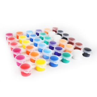 Bộ 12 hộp màu acrylic kèm 02 bút lông thích hợp cho các bạn tô tranh, vẽ búp bê, vẽ giày, áo, DIY