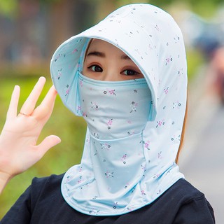 Mũ chống nắng kèm khẩu trang chống tia cực tím vải thun lạnh cao cấp, nón chống nắng ninja