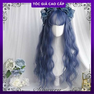 tóc giả nguyên đầu xanh khói