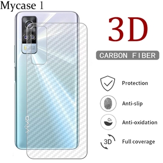 Dán Lưng Điện Thoại Cacbon Chống Vân Tay Cho Vivo Y02s V21 5G Y51 Y20 Y20S Y12S V20 Se Pro Y30 Y50 V19 Neo V17 V15 S1 Pro Y19 Y17 Y15 Y12 Y11
