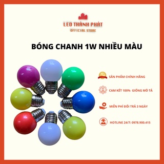 Bóng Đèn Led Búp Chanh 1W nhiều màu, Bóng Led Trang Trí Nội/Ngoại Thất