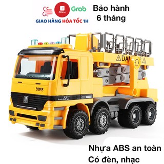 Đồ chơi trẻ em xe bảo dưỡng đèn điện và cây xanh, có đèn led phát sáng, âm thanh phát triển trí tưởng tượng của bé