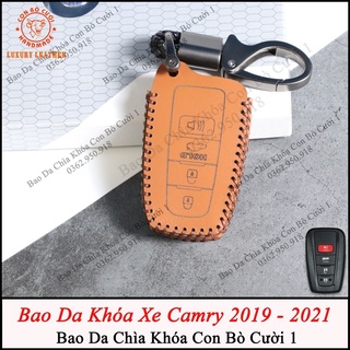 Bao Da Chìa Khoá Toyota Camry 19-22, Altis 2022 Da bò Nhập Khẩu Italia, Khắc tên&amp;Số ĐT Chủ Xe