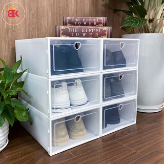 Hộp Đựng Giày Dép Nắp Nhựa Cứng Lắp Ráp Tiện Lợi (Tặng Gói Hút Ẩm)