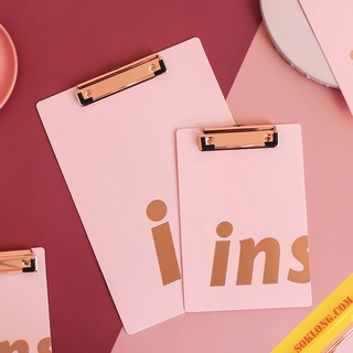 File kẹp tài liệu A4 nhựa dẻo INS hồng bìa trình ký văn phòng K31