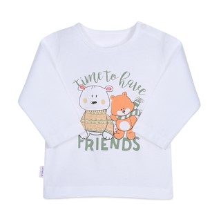 Áo nút vai trắng tay dài AL0013 (Hình in ngẫu nhiên) HELLO B&amp;B- HELLO BB